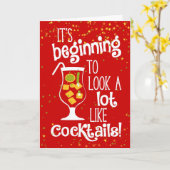 カクテルに似て始めている カード (黄色い花)