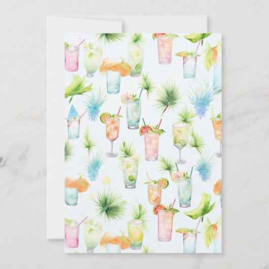 カクテルに参加引っ越し祝いパーティーパーティー招待状 招待状 (裏面)