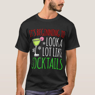カクテルに見える メリークリスマス サンタノーム Tシャツ