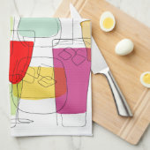 カクテルのふきん キッチンタオル (四つ折り)