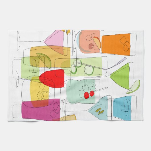 カクテルのふきん キッチンタオル (横)