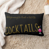 カクテルのように見え始める – おもしろいクリスマス ランバークッション (ブランケット)