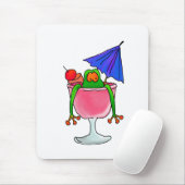 カクテルのカエル マウスパッド (マウス)