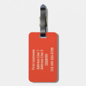 カクテルのカスタムな荷物のラベルを持つおもしろいなサーファー ラゲッジタグ (裏面縦)