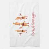 カクテルのソーセージ キッチンタオル (縦)