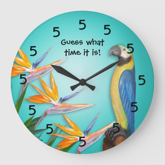 カクテルのタイムレコーダー ラージ壁時計 (正面)