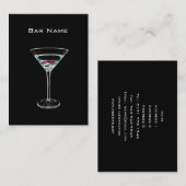 カクテルのバーの名刺 名刺 (正面/裏面)
