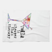 カクテルのバータオル、ウォッカはセラピーより安いです キッチンタオル (横)