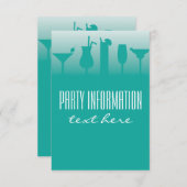 カクテルのパーティの招待状のための背景 招待状 (正面/裏面)