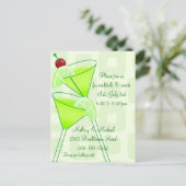 カクテルのパーティの招待状 インビテーションポストカード (スタンド正面)