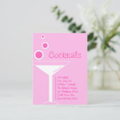 カクテルのパーティの招待状 インビテーションポストカード (スタンド正面)