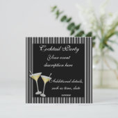 カクテルのパーティの招待状 招待状 (スタンド正面)