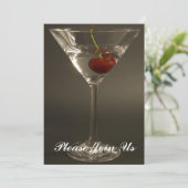 カクテルのパーティの招待状 招待状 (スタンド正面)