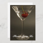 カクテルのパーティの招待状 招待状 (正面/裏面)