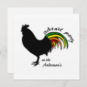 カクテルのパーティの招待状 招待状 (正面/裏面)