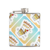 カクテルのフラスコ-ウイスキーサワーのレシピのカクテルの芸術 フラスク (正面)