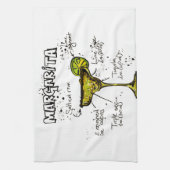 カクテルのレシピマルガリータ キッチンタオル (縦)