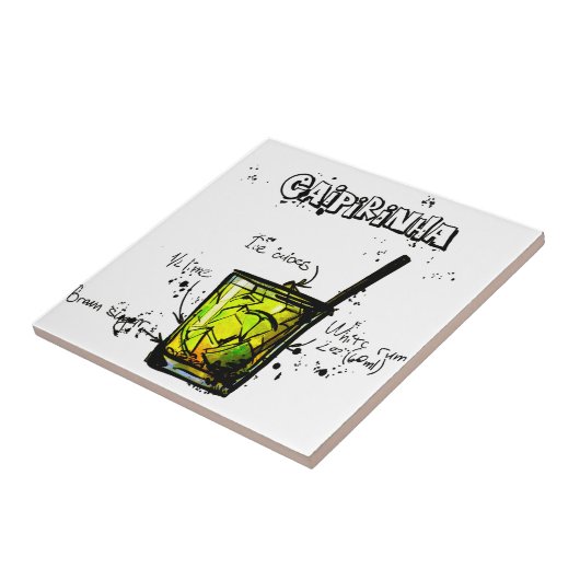 カクテルのレシピCaipirinia タイル (側面)