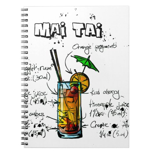 カクテルのレシピMai Tai ノートブック (正面)