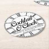 カクテルの時のコースター ラウンドペーパーコースター (アングル)