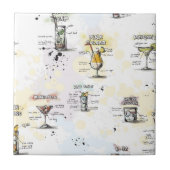 カクテルの飲み物のレシピのデザイン タイル (正面)