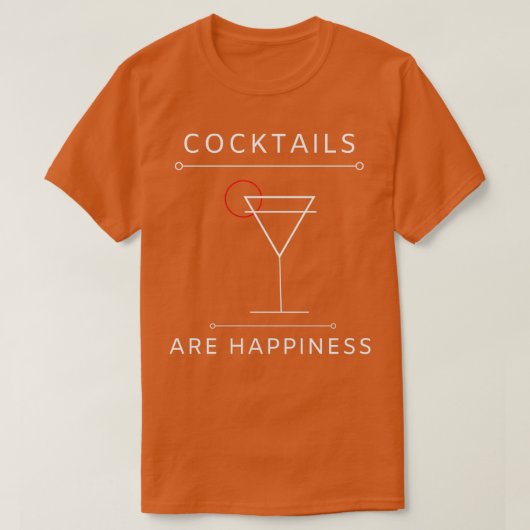 カクテルは幸せ Tシャツ (デザイン正面)