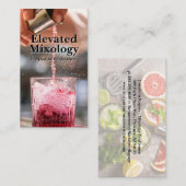 カクテルを注ぐバーテンダー | 混成学者 名刺 (正面/裏面)