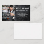 カクテルを混ぜ合わせるバーマン 名刺 (正面/裏面)