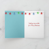 カクテルを添えたクリスマススターフィッシュ カード (内部)