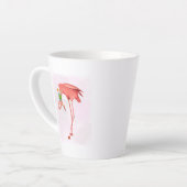 カクテルを添えたフラミンゴ カフェラテマグ (左アングル)