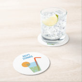 カクテルを添えた夏のコースター ラウンドペーパーコースター (インサイチュ)