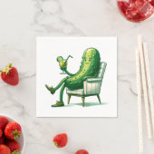 カクテルを添えた大きなディルの漬物 スタンダードカクテルナプキン (インサイチュ)