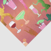 カクテルを着た女性たちとパーティー 薄葉紙 (詳細)