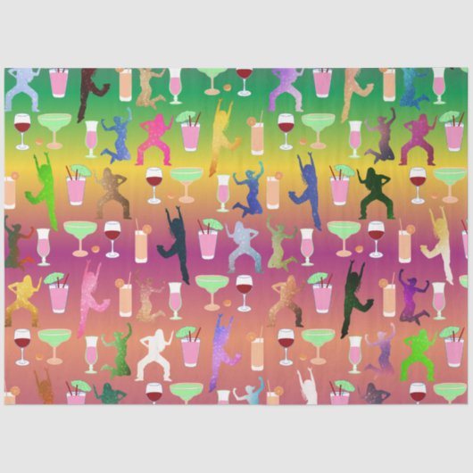 カクテルを着た女性たちとパーティー 薄葉紙 (正面)