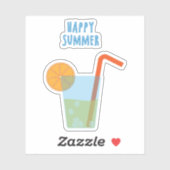 カクテルを貼ったハッピーサマーコンターシール シール (シート)