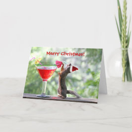 カクテルを飲むクリスマスリス シーズンカード