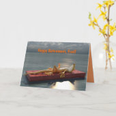 カクテルを飲む太陽に浮かぶカエルが幸せな退職 カード (黄色い花)