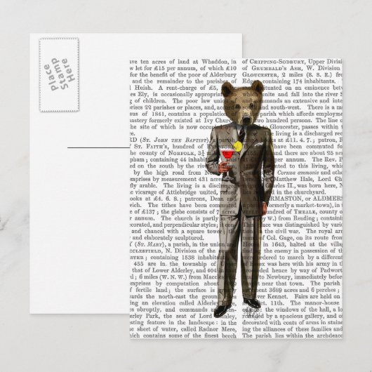 カクテルを飲む ポストカード (正面/裏面)