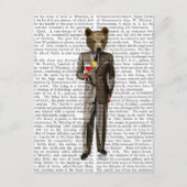 カクテルを飲む ポストカード (正面)