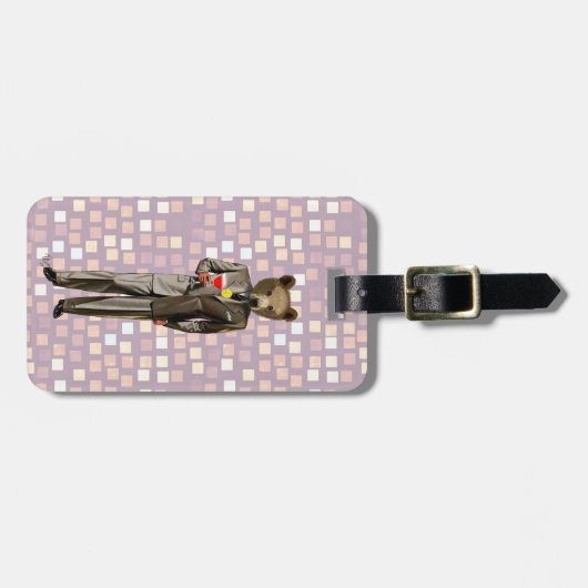 カクテルを飲む ラゲッジタグ (正面横)