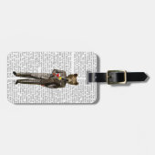 カクテルを飲む ラゲッジタグ (正面横)