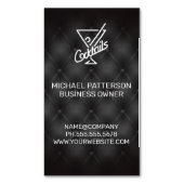 カクテルアイコン |バーとレストランの内張り マグネット名刺 (正面縦)