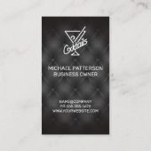 カクテルアイコン |バーとレストランの内張り 名刺 (裏面)