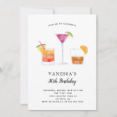 カクテルアダルトバースデーパーティー 招待状 (正面)