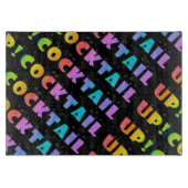 カクテルアップ！ガラス製切削板 カッティングボード (正面)