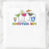 カクテルアップ!眼鏡シール 長方形シール (バッグ)