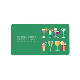 カクテルアドレスの宛名ラベル ラベル