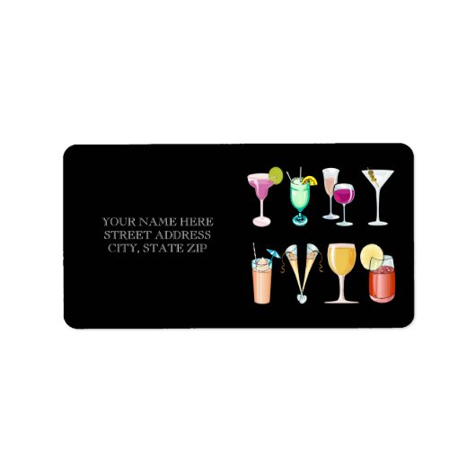 カクテルアドレスの宛名ラベル ラベル (正面)
