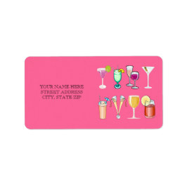 カクテルアドレスの宛名ラベル ラベル