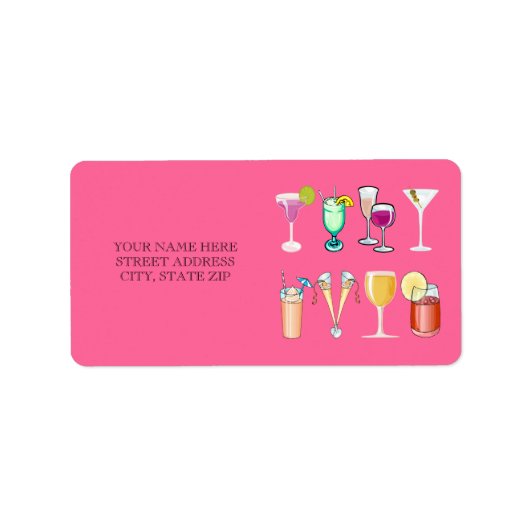 カクテルアドレスの宛名ラベル ラベル (正面)